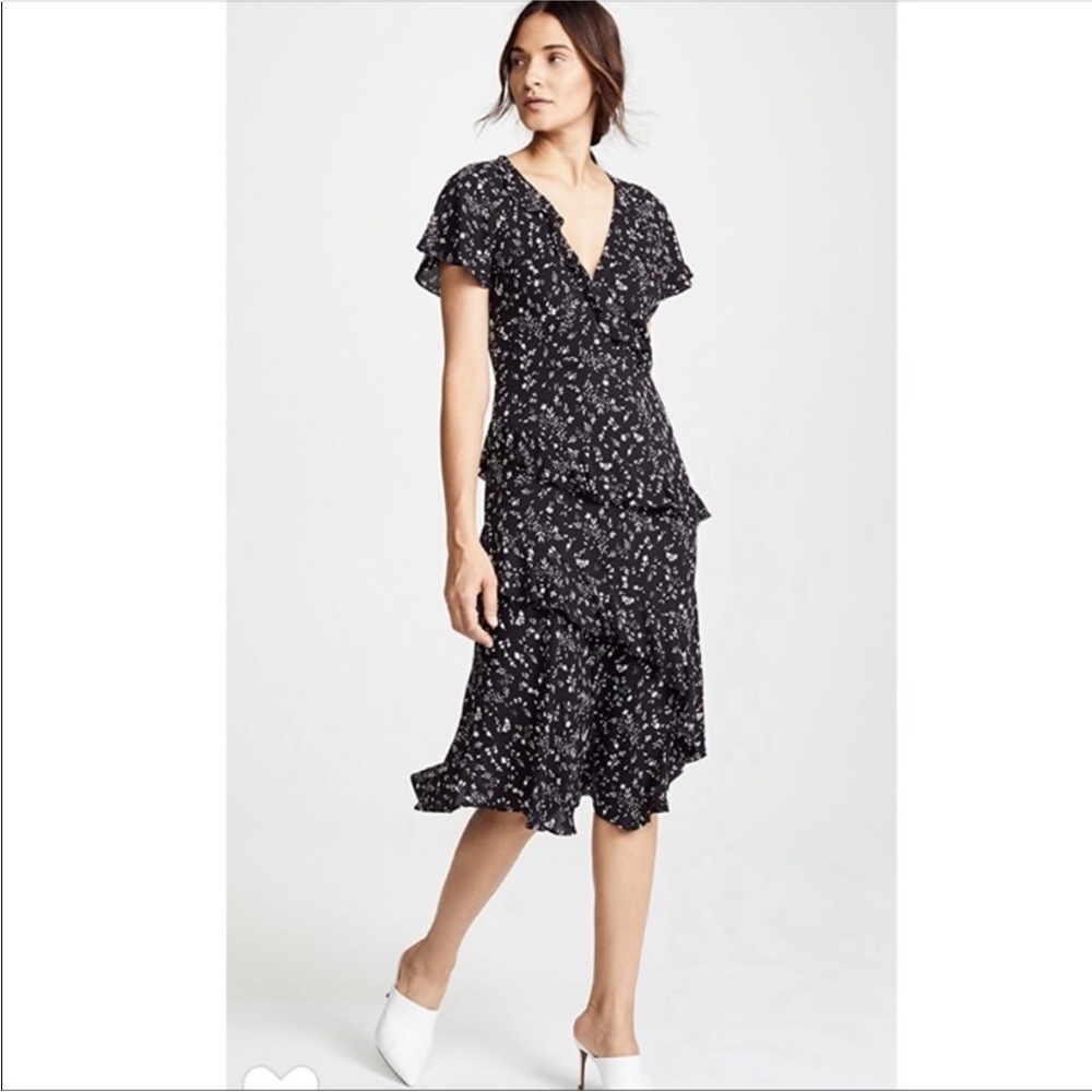 NWOT Joie Orita Floral Black Dress
